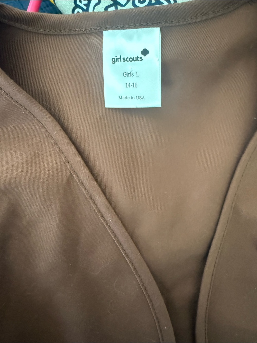 Girl Scouts Brownies Vest Sleeveless - Picture 7 of 7